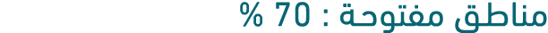 مناطق مفتوحة : 70 %