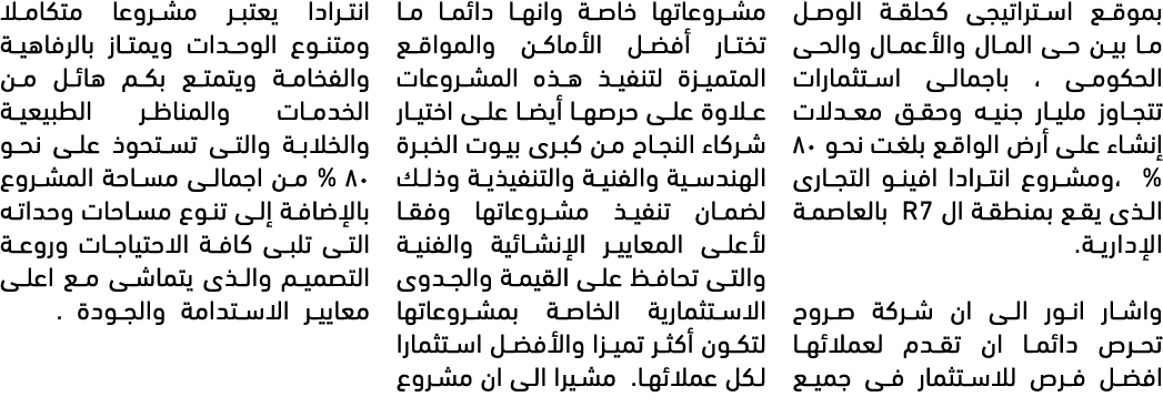 بموقع استراتيجى كحلقة الوصل ما بين حى المال والأعمال والحى الحكومى ، باجمالى استثمارات تتجاوز مليار جنيه وحقق معدلات ...