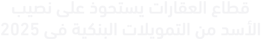 قطاع العقارات يستحوذ على نصيب الأسد من التمويلات البنكية فى 2025